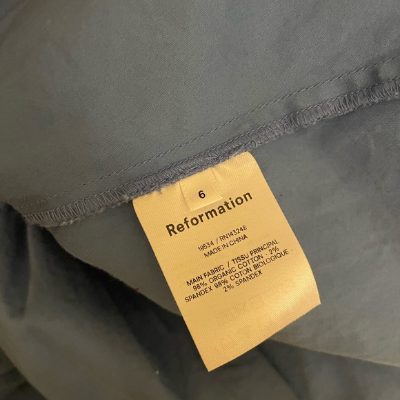 Reformation Blue Michaela Puff Sleeve Mini Dress - Picture 9 of 9